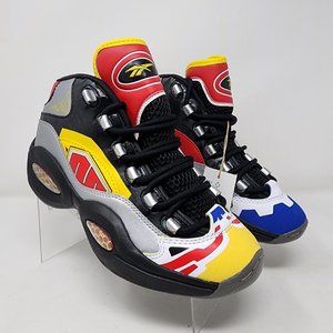 Reebok Question Power Rangers Shoes Mens Size 7 Black Mid Megazord Allen Iverson